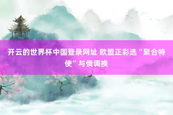 开云的世界杯中国登录网址 欧盟正彩选“聚合特使”与俄调换