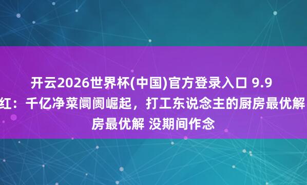 开云2026世界杯(中国)官方登录入口 9.9 元快手菜爆红:千亿净菜阛阓崛起,打工东说念主的厨房最优解 没期间作念
