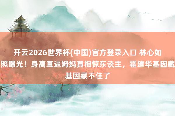 开云2026世界杯(中国)官方登录入口 林心如男儿近照曝光！身高直逼姆妈真相惊东谈主，霍建华基因藏不住了